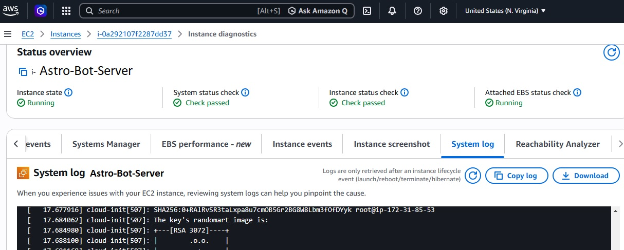 AWS Cloud System Log